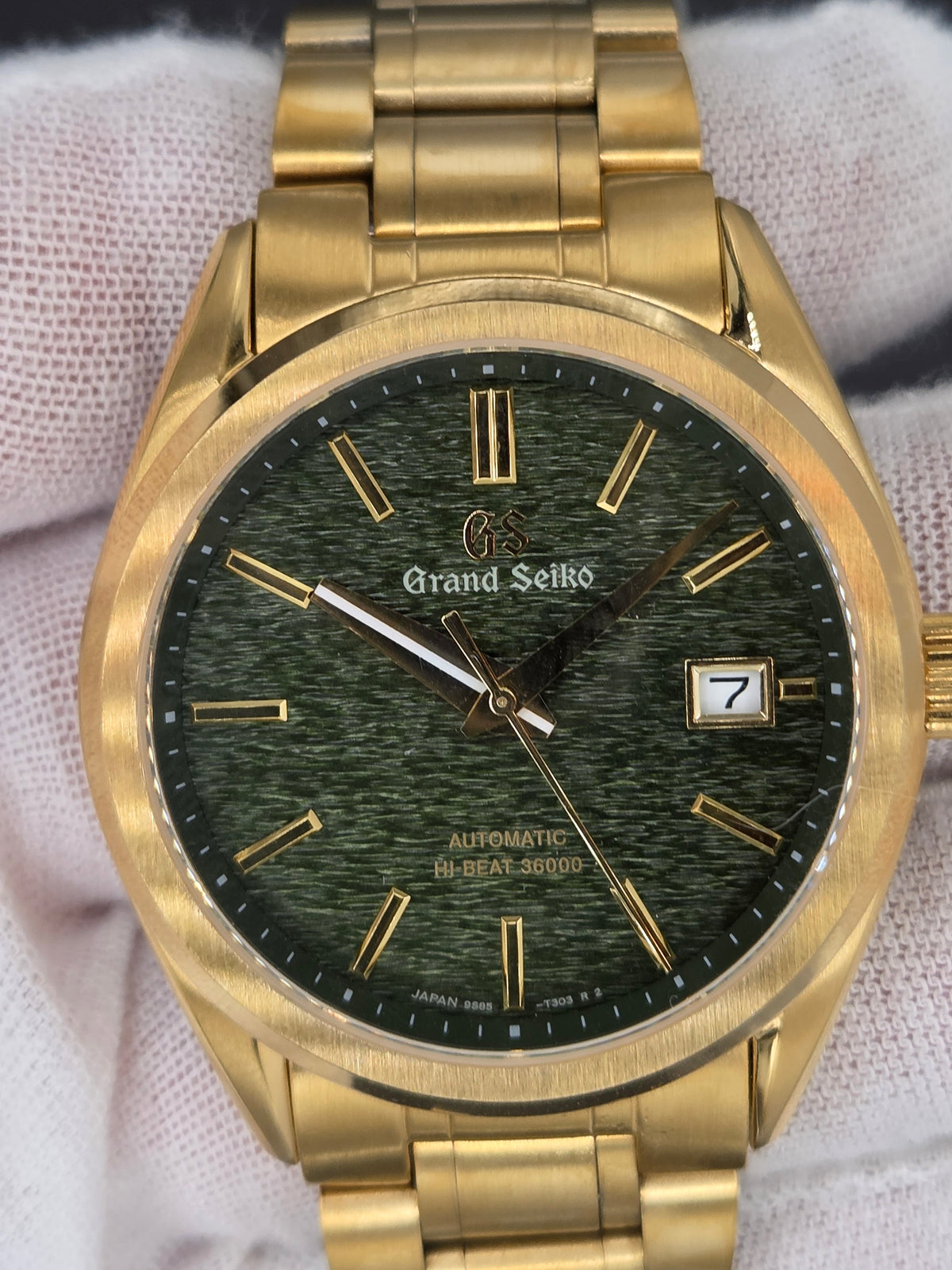 GRANDSEIKO GOLD TEXTURE GREEN DIAL
