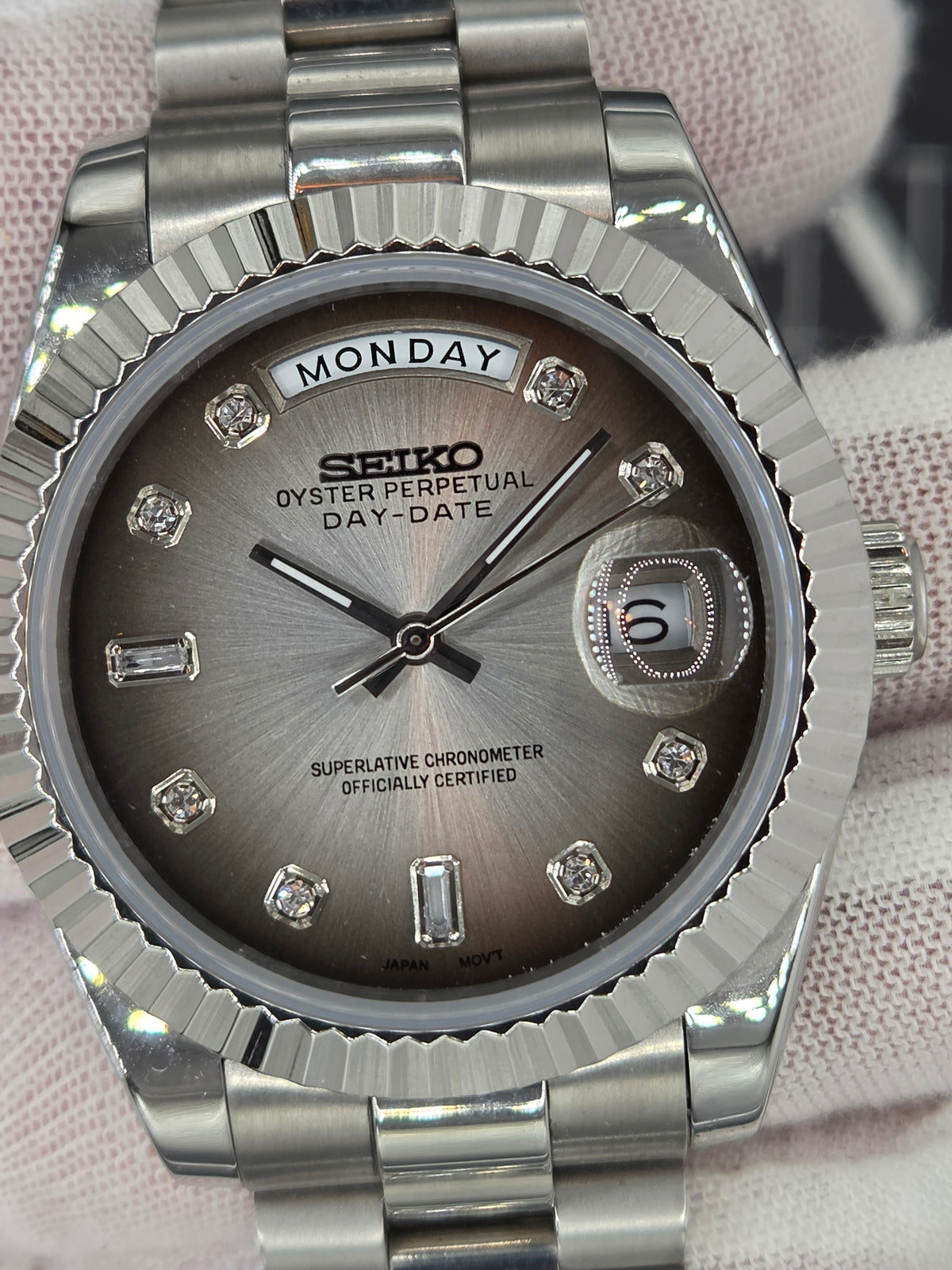 SEIKODATE SILVER OMBRE DIMOND - LIMITED EDITION
