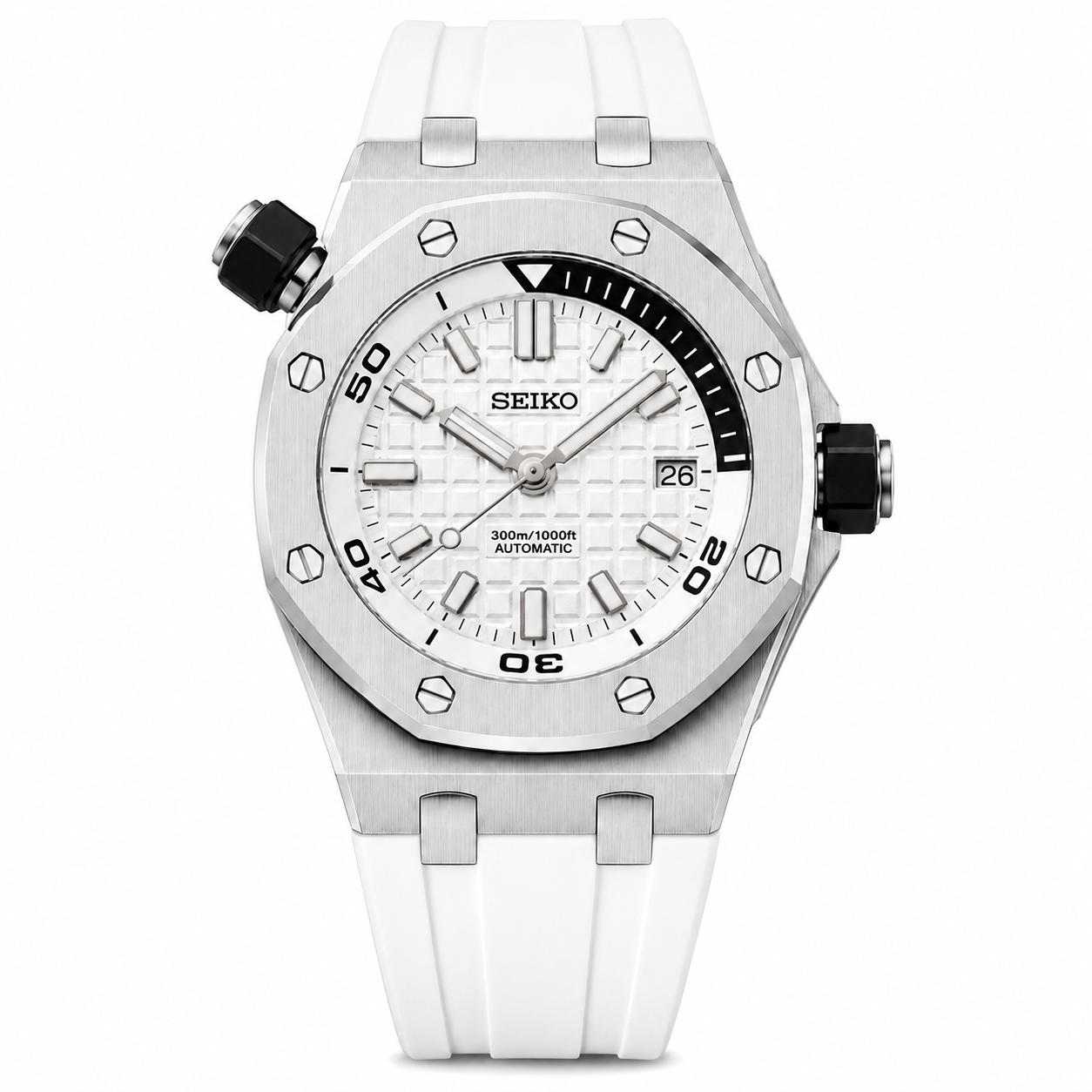 SEIKOAK OFFSHORE WHITE DIVER WHITE STRAP