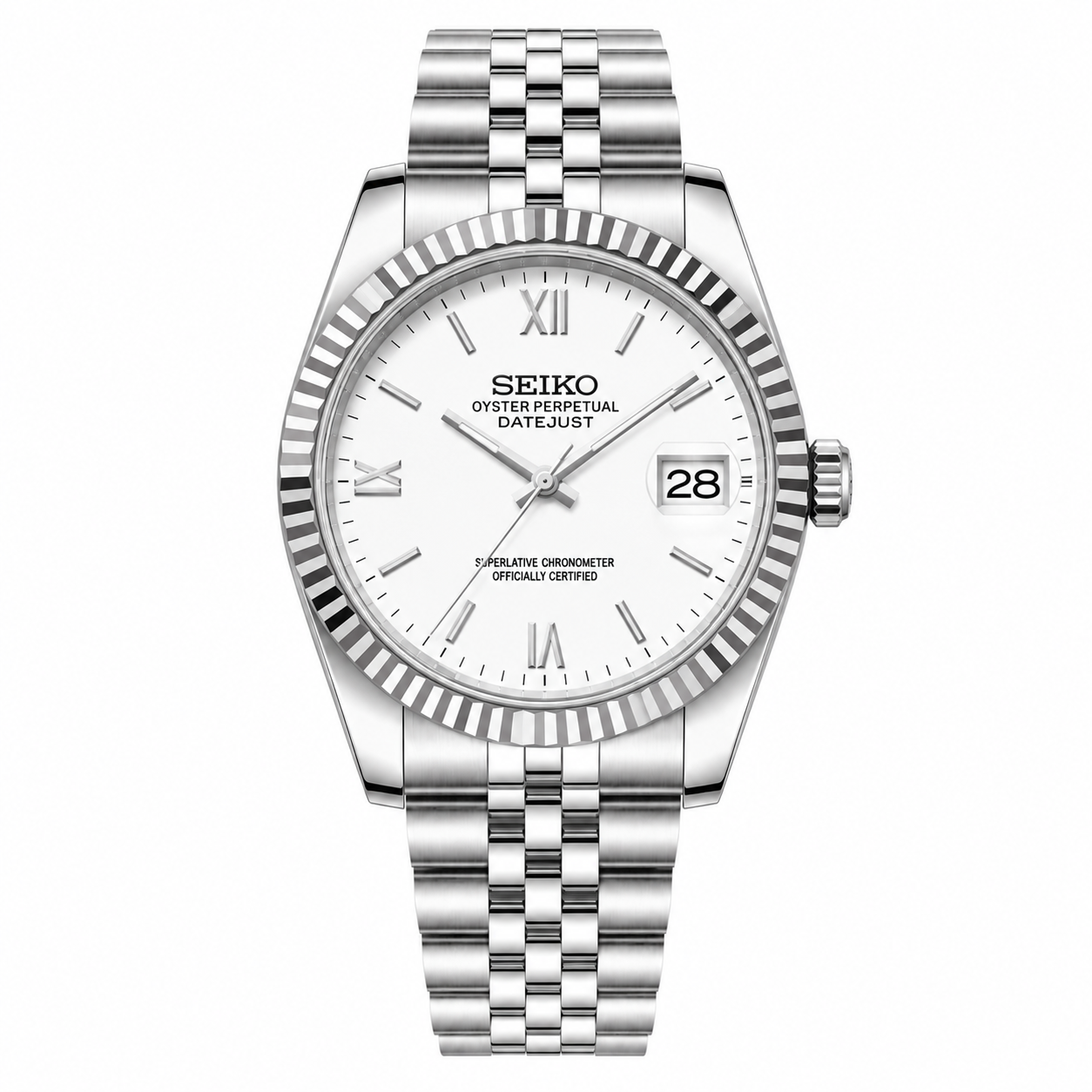 SEIKOJUST WHITE ROMAN