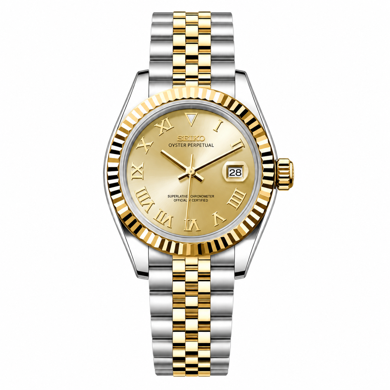 SEIKOJUST TWOTONE CHAMPAGNE ROMANE 31MM