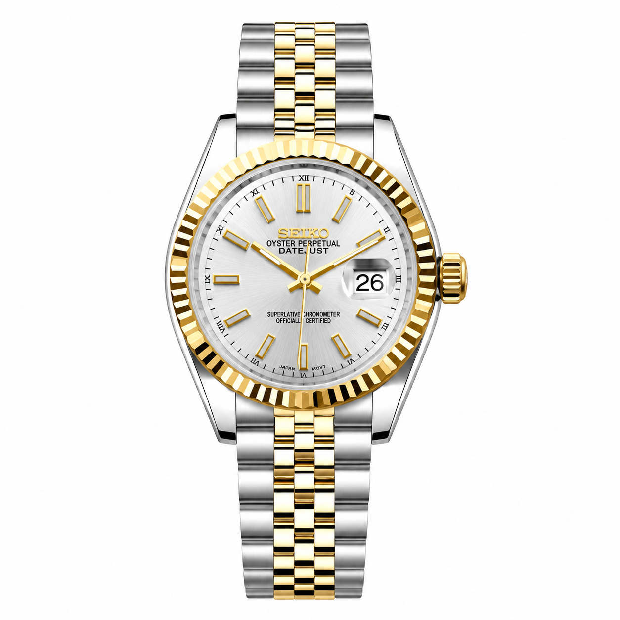 SEIKOJUST TWO-TONE GOLD STICK 31MM