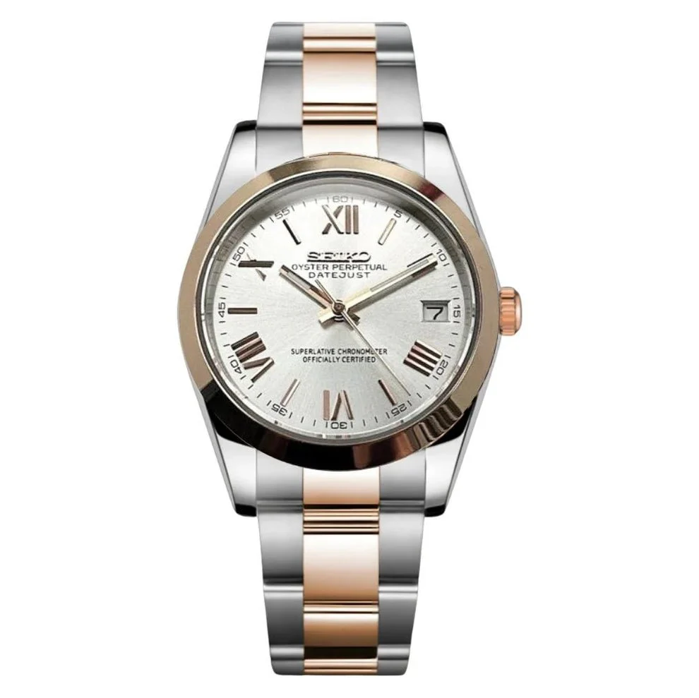 OYSTEIKO TWO-TONE ROSE GOLD ROMAN