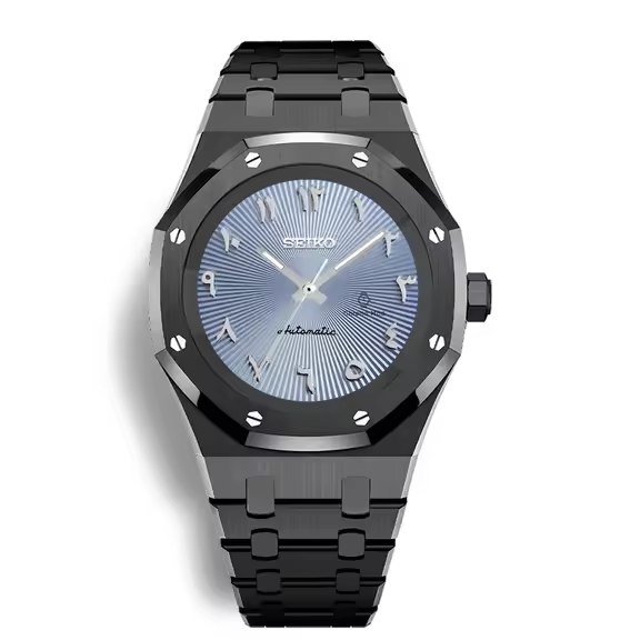 SEIKOAK BLACK CASE BLUE ARABIC