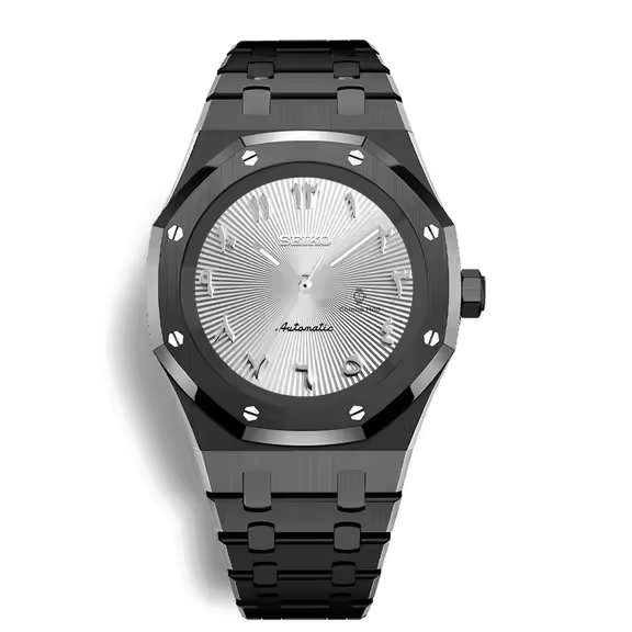 SEIKOAK BLACK CASE SILVER