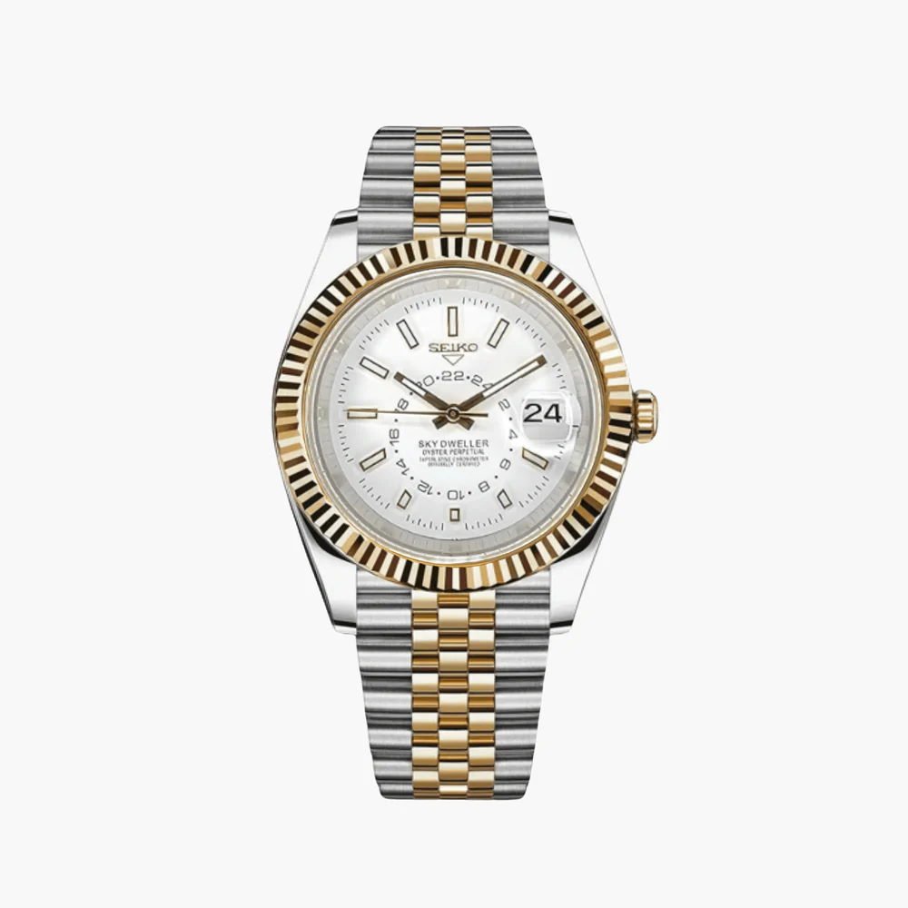 SEIKODWELLER TWO-TONE WHITE JUBILEE