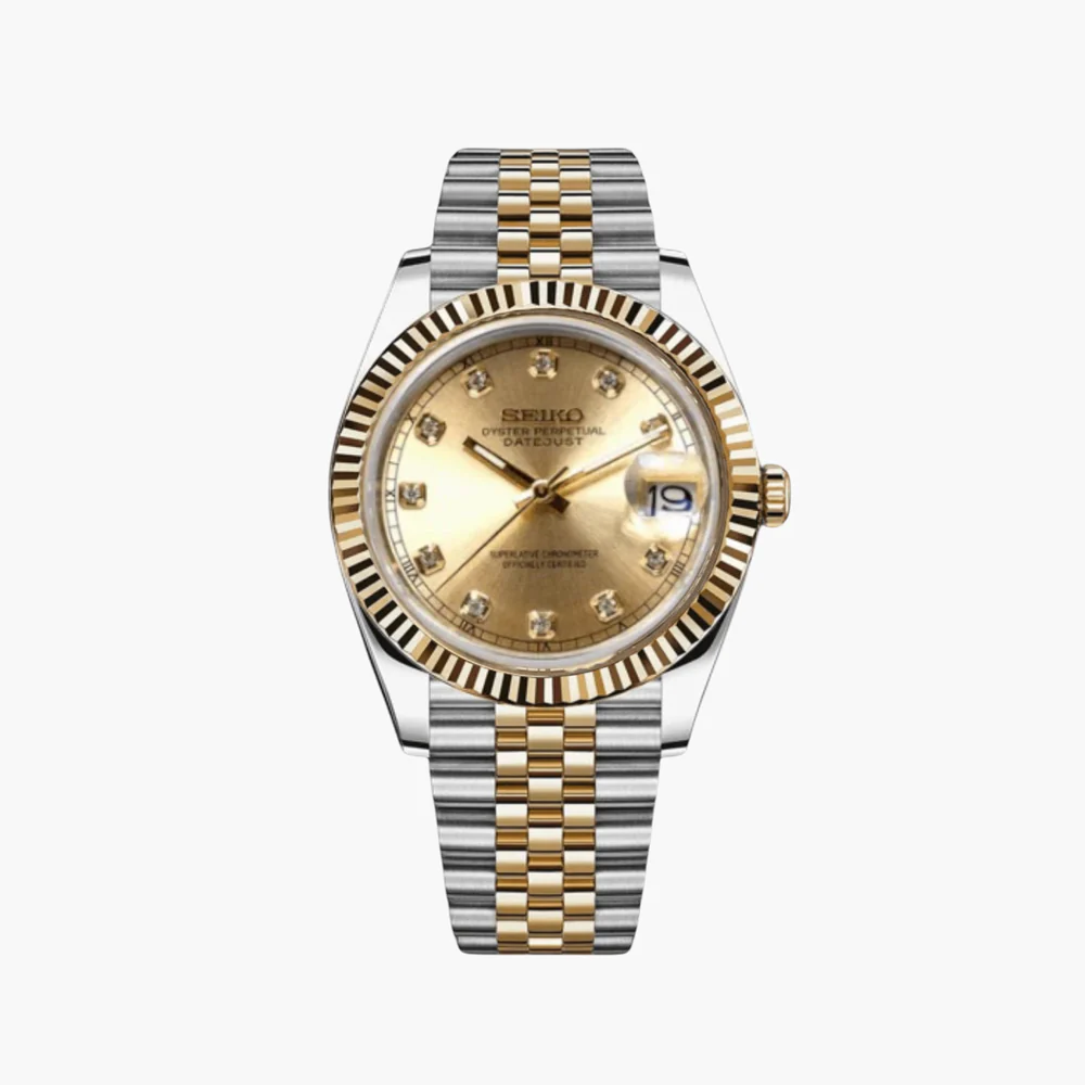 SEIKOJUST TWOTONE GOLD DIAMOND