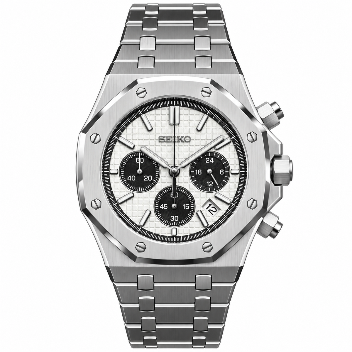 SEIKOAK WHITE PANDA CHRONOGRAPH