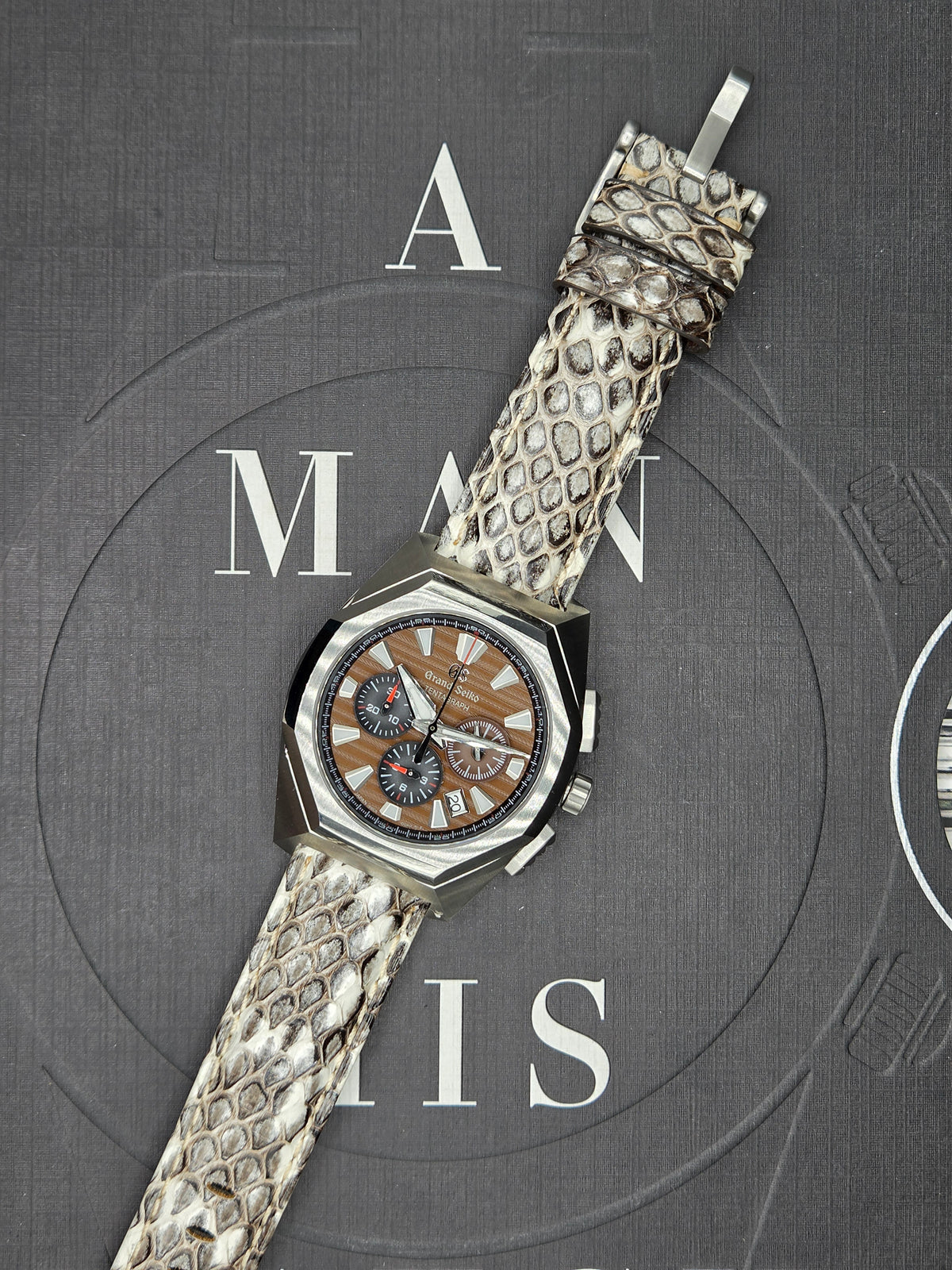 GRANDSEIKO SPORT CHRONOGRAPH BROWN PYTHON STRAP