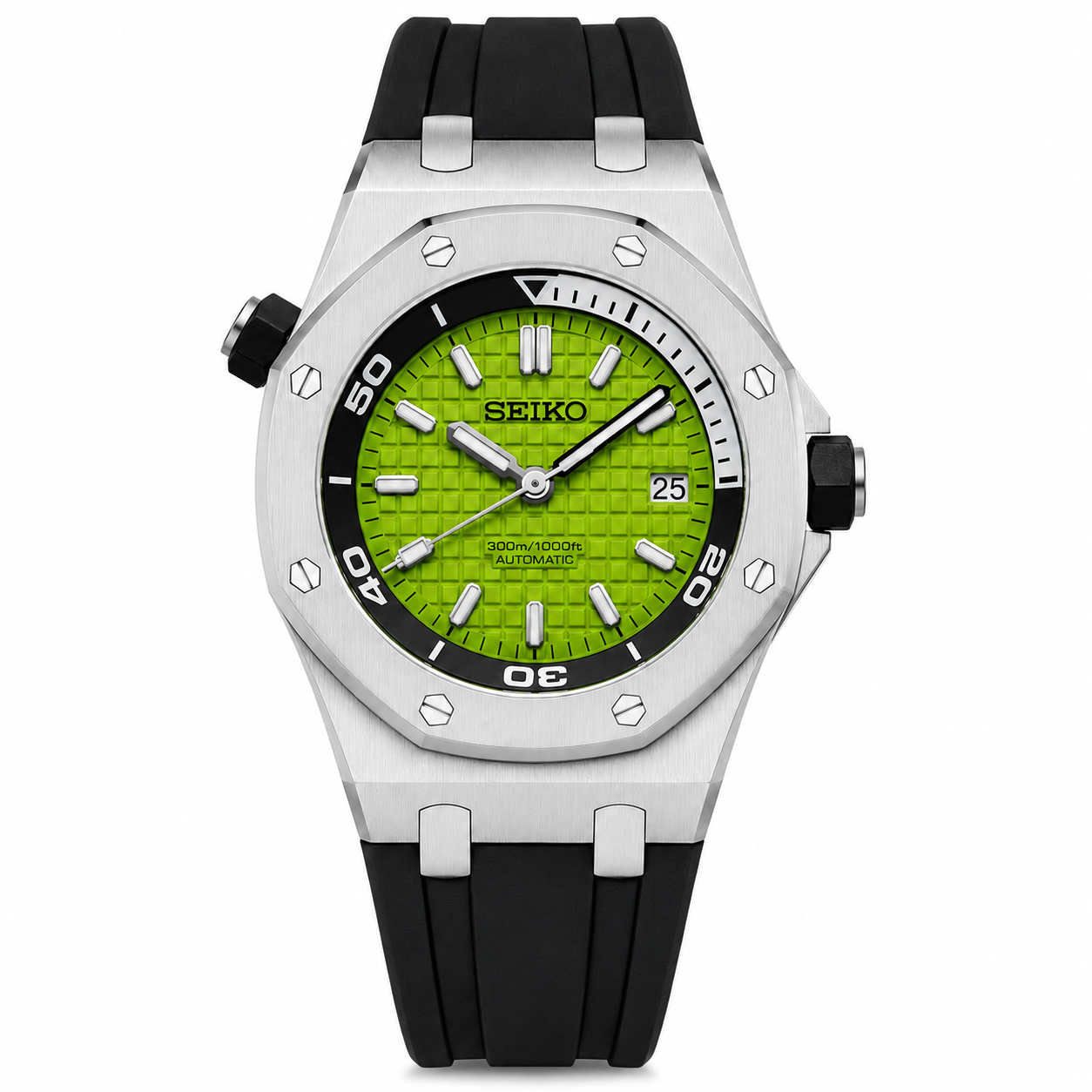 SEIKOAK OFFSHORE GREEN DIVER BLACK STRAP