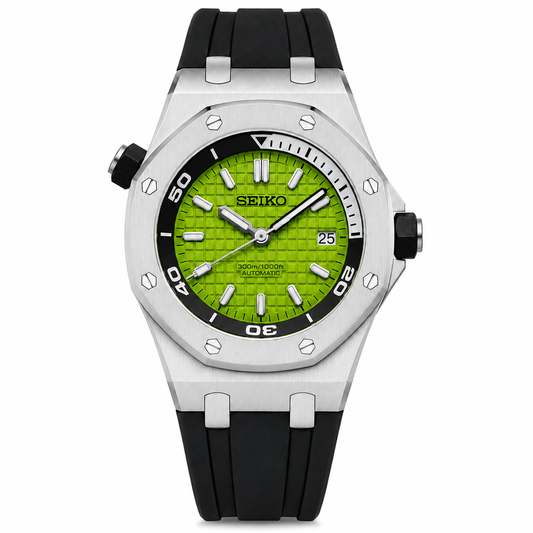 SEIKOAK OFFSHORE GREEN DIVER BLACK STRAP