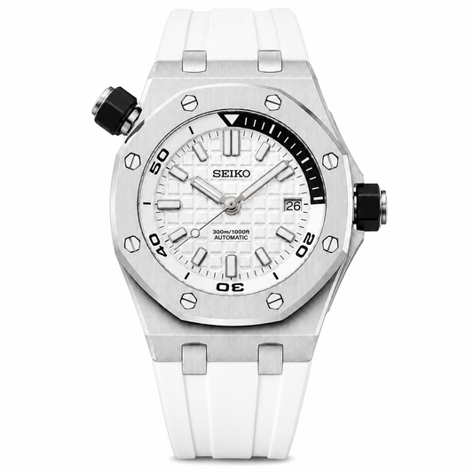SEIKOAK OFFSHORE WHITE DIVER WHITE STRAP