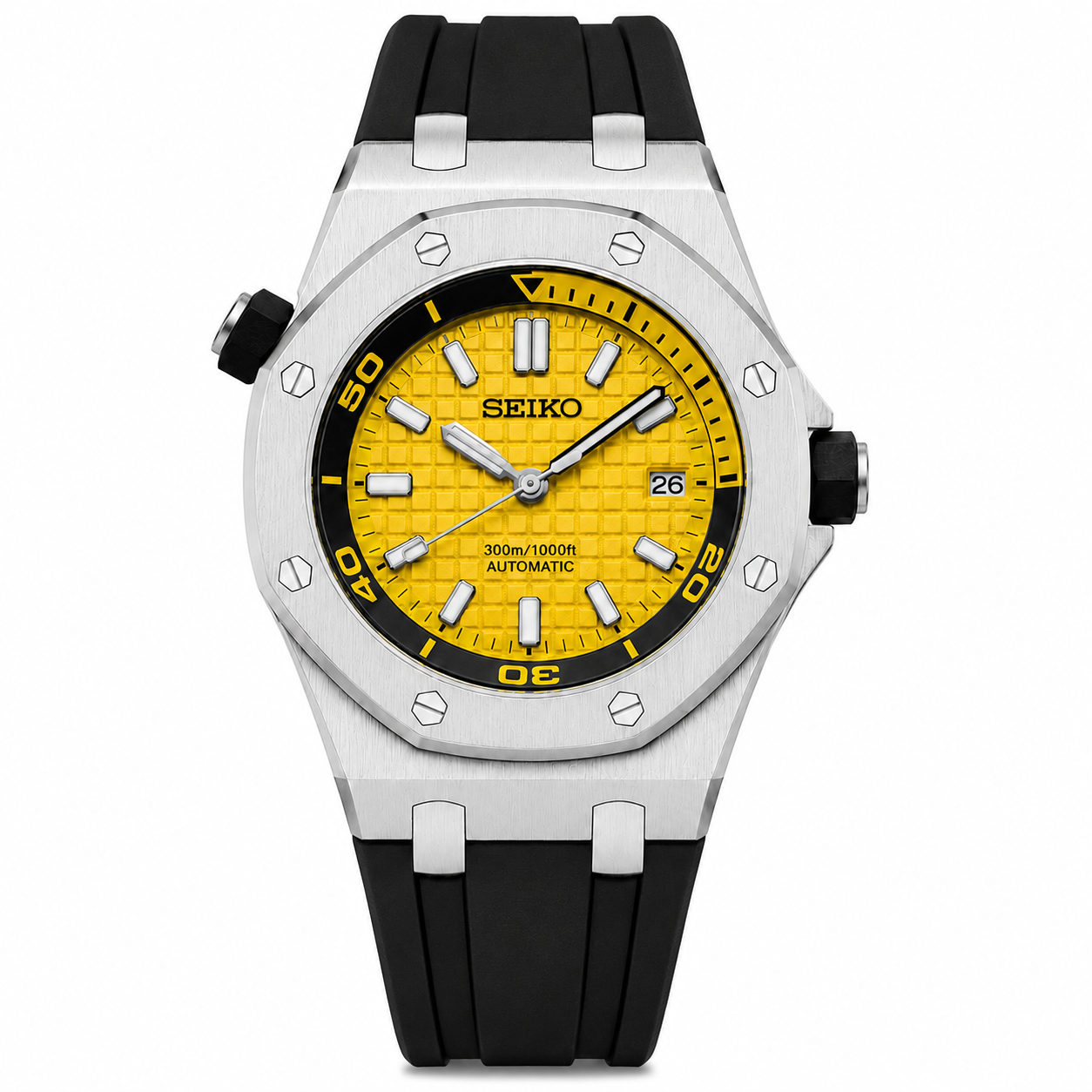 SEIKOAK OFFSHORE YELLOW DIVER BLACK STRAP