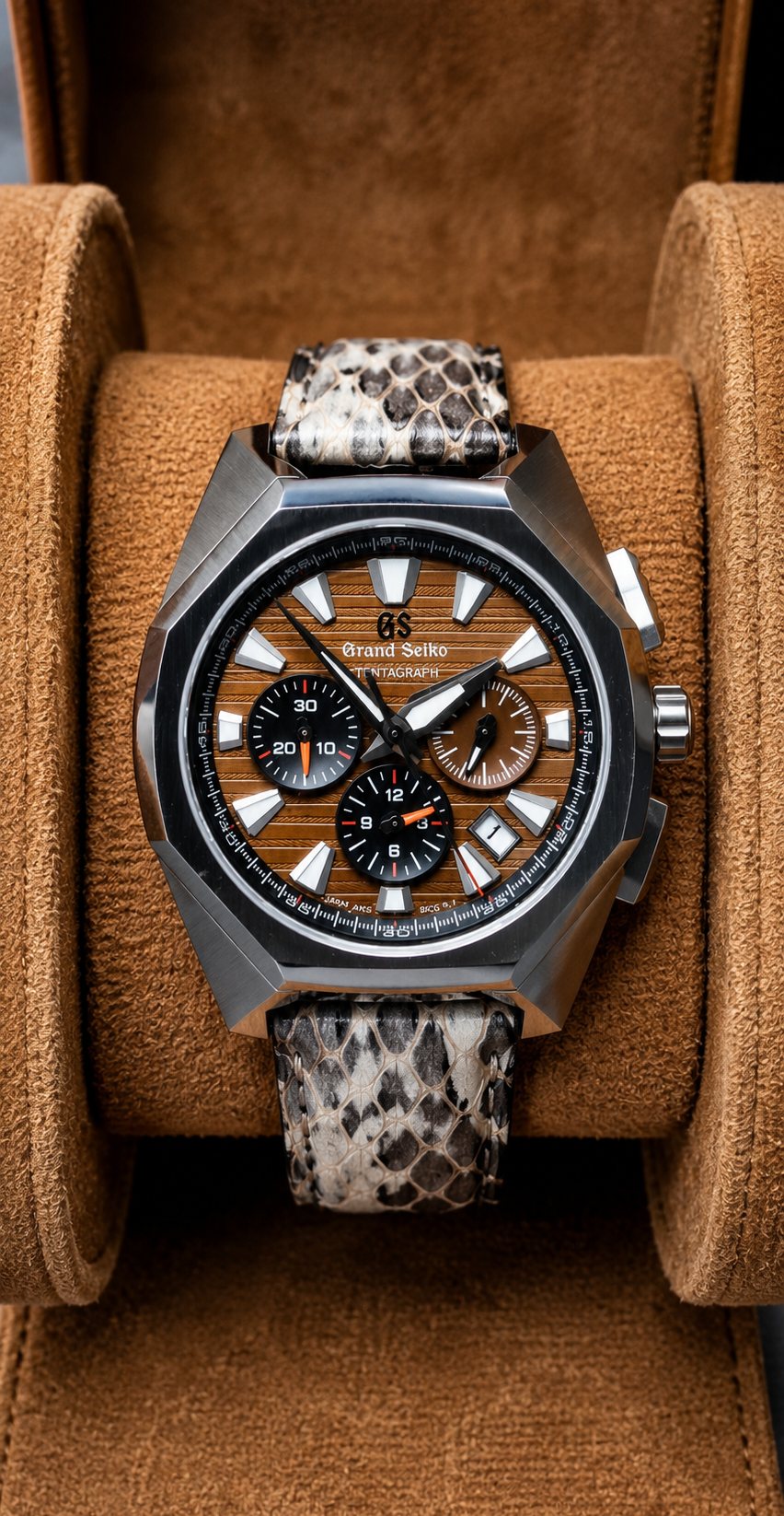 GRANDSEIKO SPORT CHRONOGRAPH BROWN PYTHON STRAP