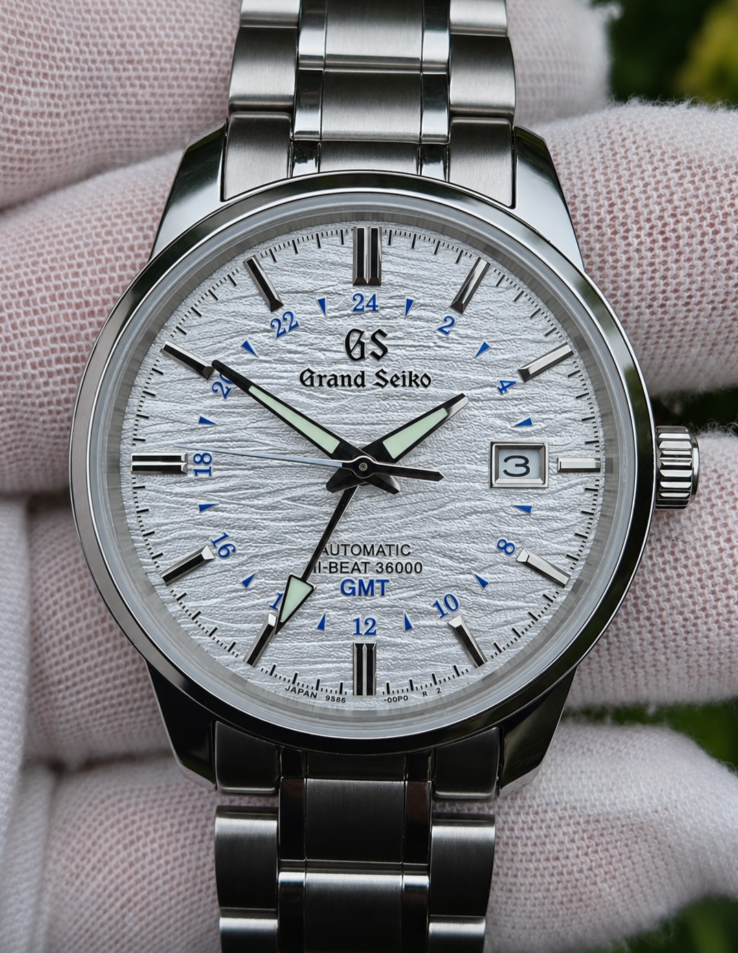 GRANDSEIKO SILVER TEXTURED GMT