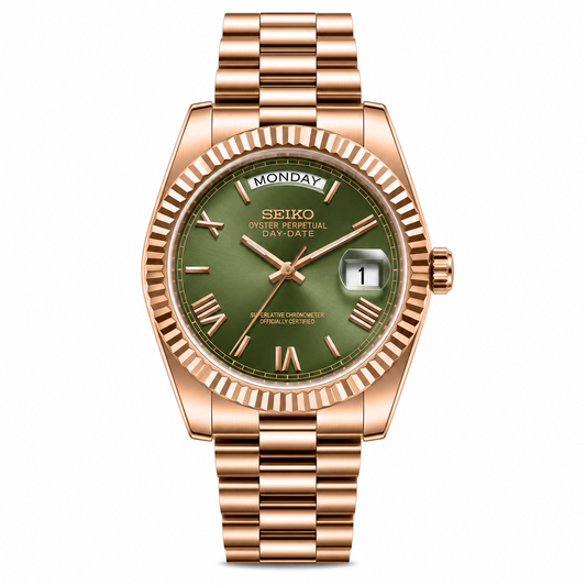 SEIKODATE ROSEGOLD GREEN DIAL