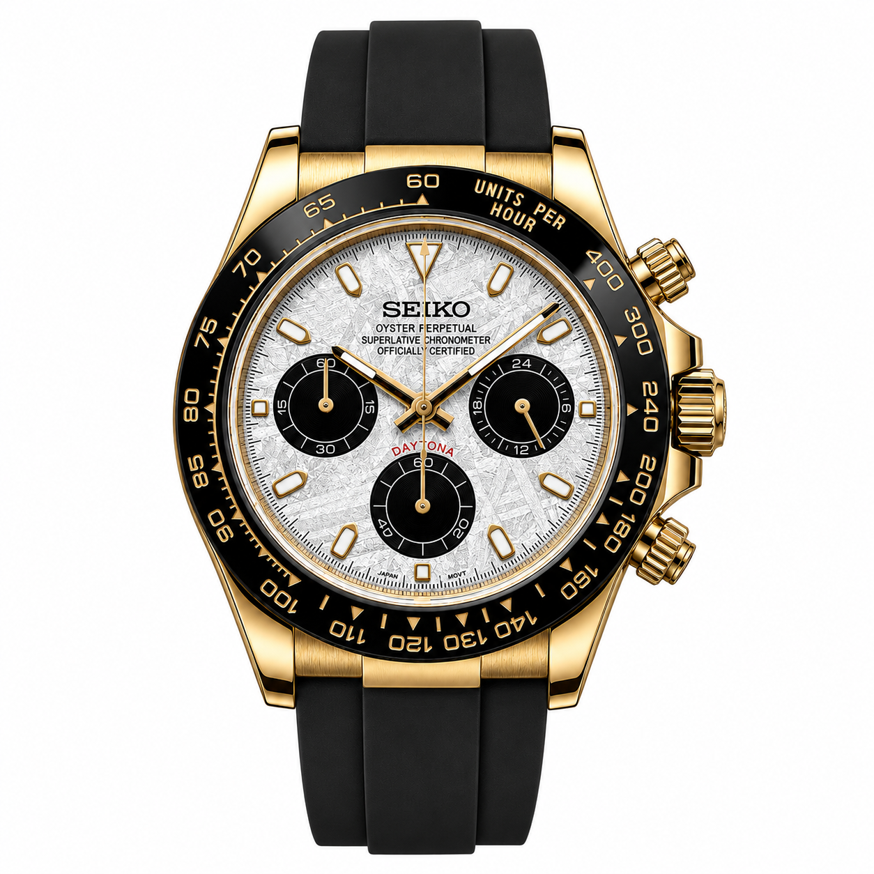 SEITONA GOLD COMFORT STRAP METEORITE DIAL