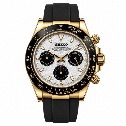 SEITONA GOLD COMFORT STRAP METEORITE DIAL