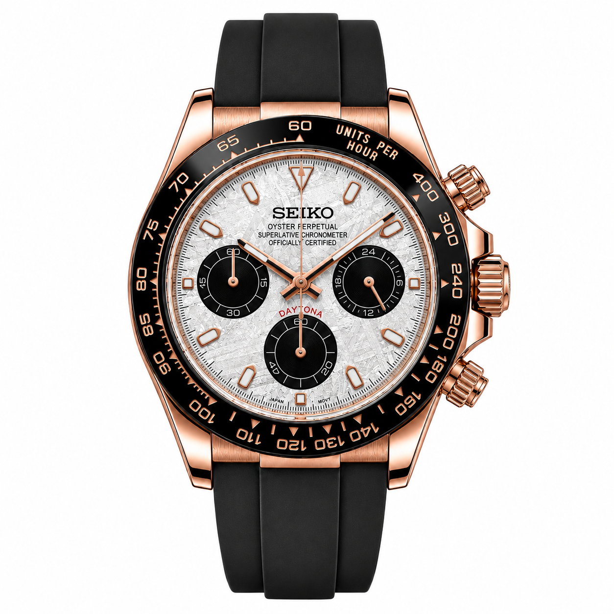 SEITONA ROSEGOLD COMFORT STRAP METEORITE DIAL
