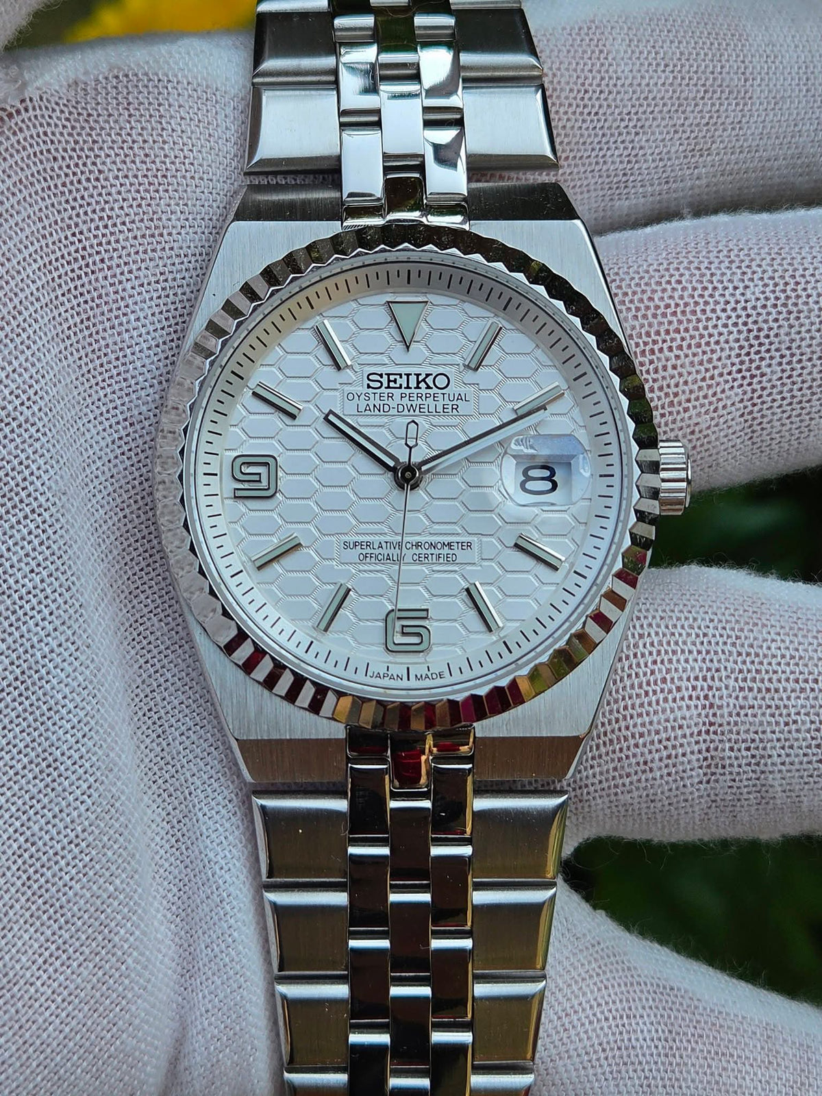 LANDSEIKO WHITE HONEYCOMB JUBILEE