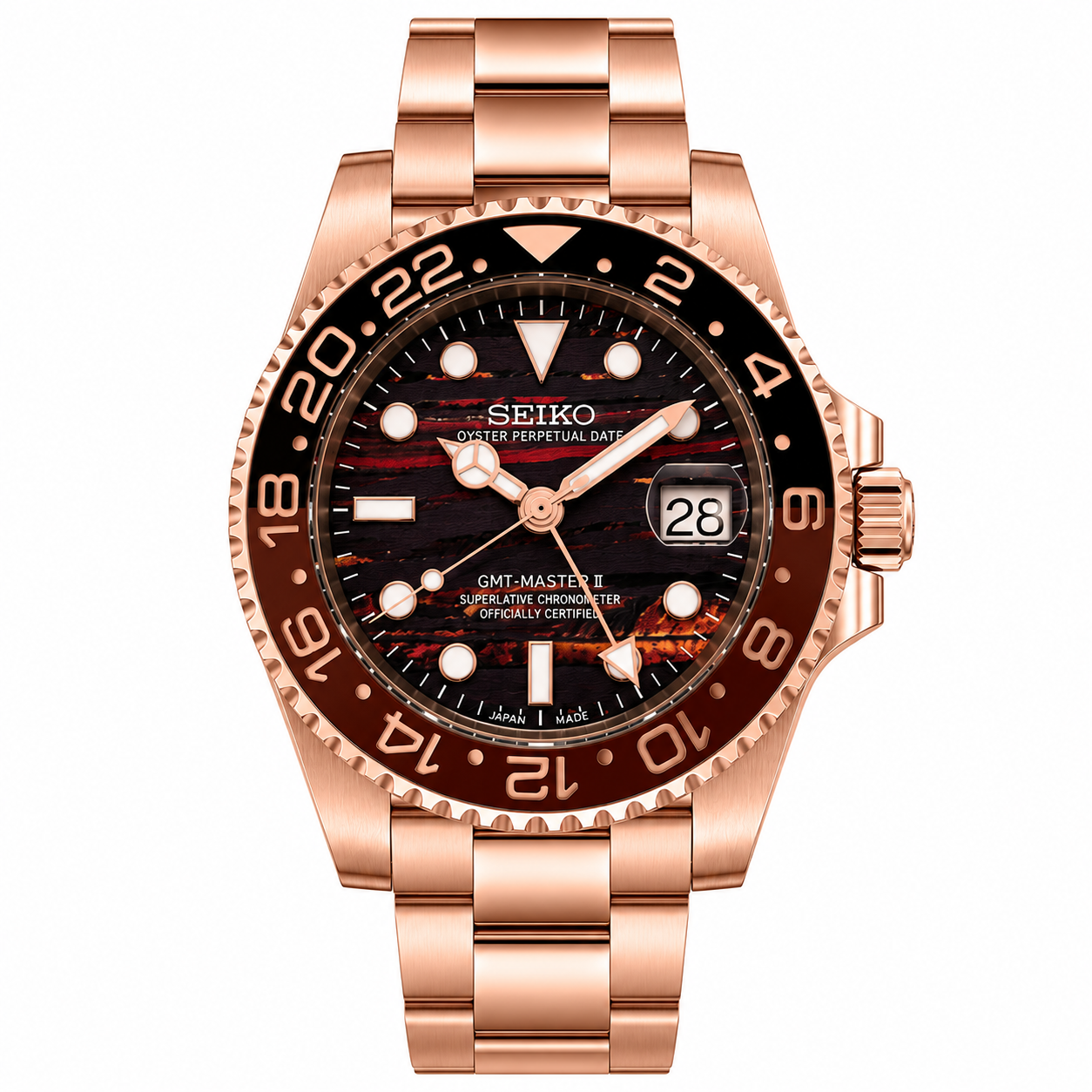 GMTEIKO FULL ROSE GOLD TIGER OYSTER