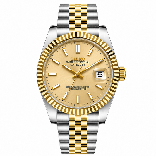 SEIKOJUST TWOTONE GOLD CHAMPAGNE STICK