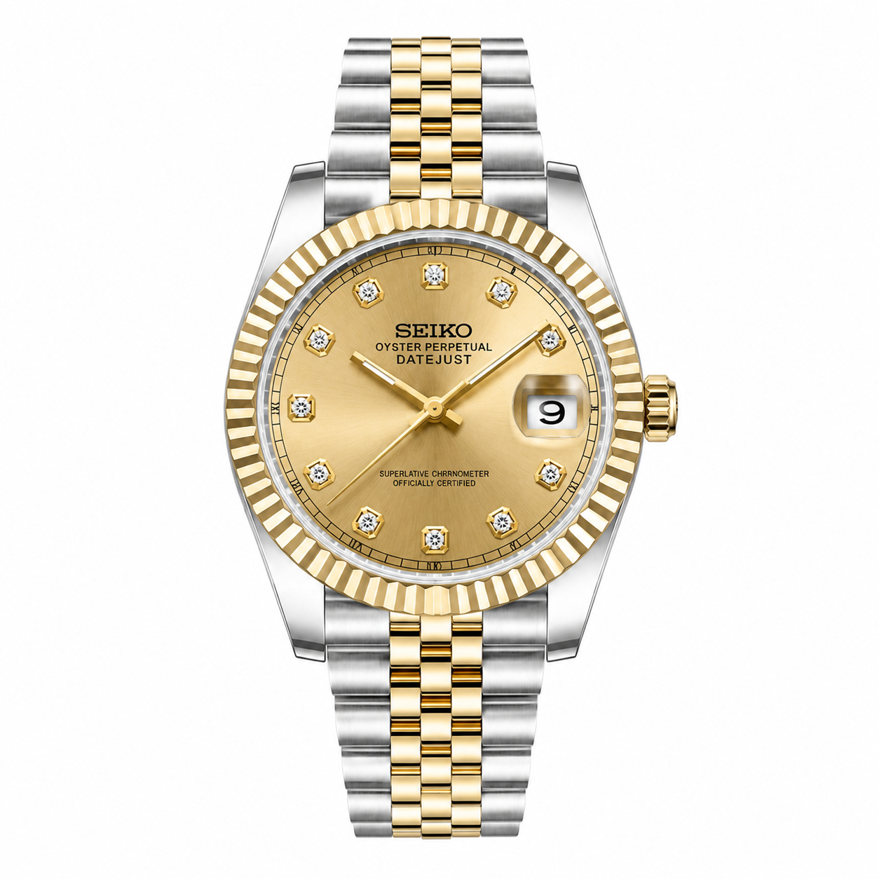 SEIKOJUST TWOTONE GOLD DIAMOND