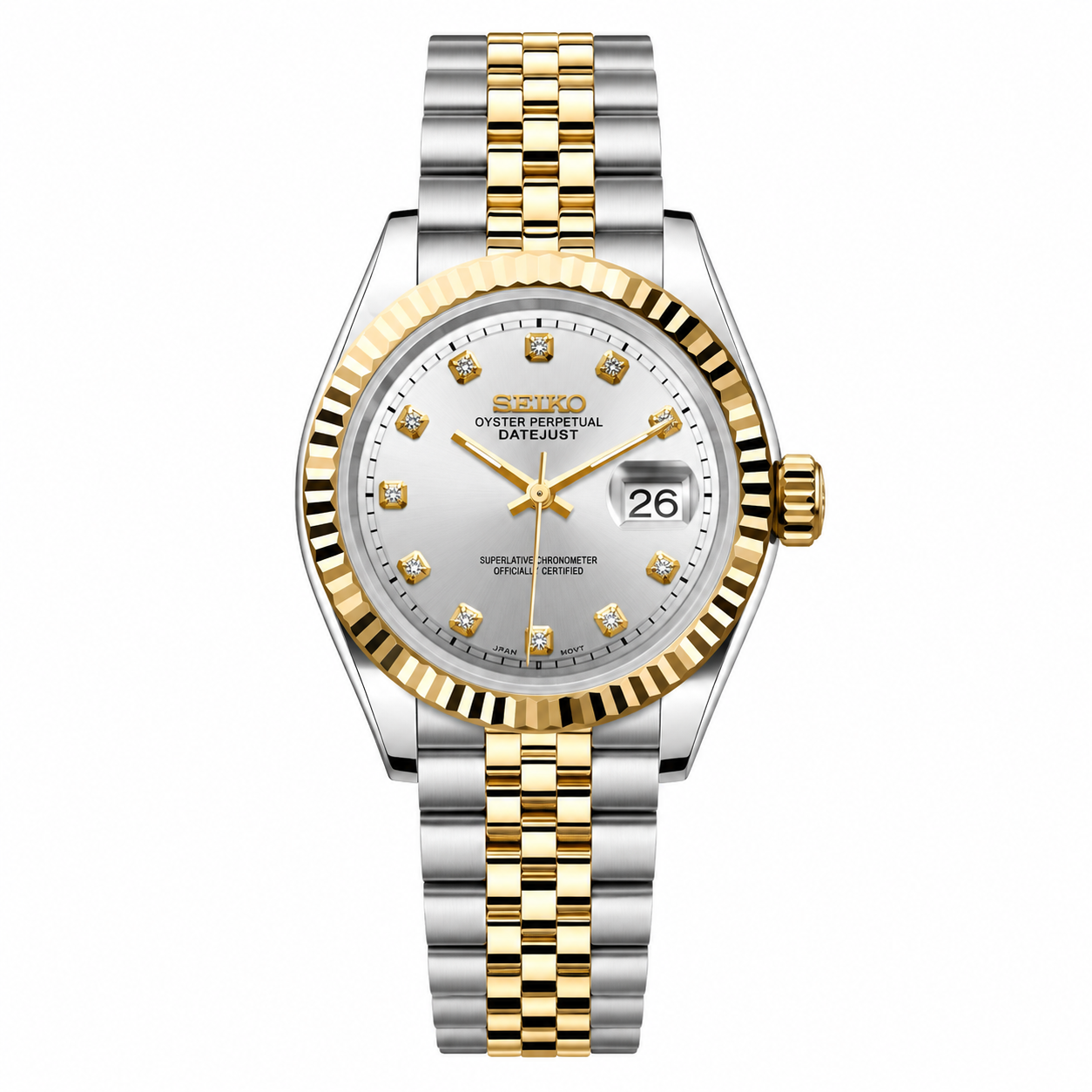 SEIKOJUST TWOTONE GOLD DIMOND 31MM