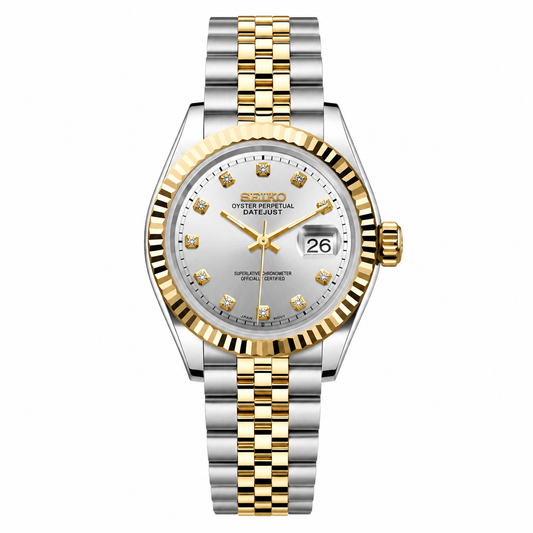 SEIKOJUST TWOTONE GOLD DIMOND 31MM