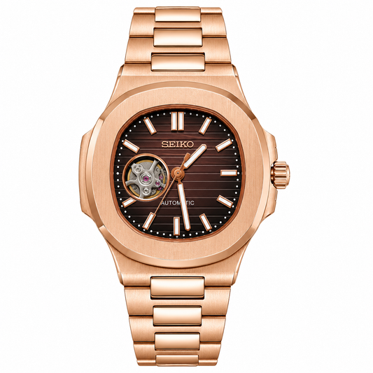 NAUTIKO ROSE GOLD OPEN HEART