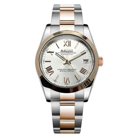 OYSTEIKO TWO-TONE ROSE GOLD ROMAN