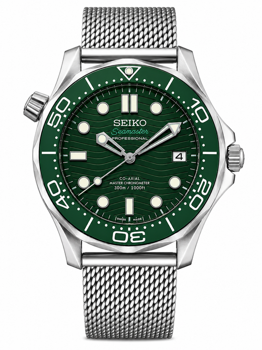 SEIKOMASTER GREEN WAVE MESH