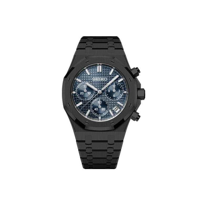 SEIKOAK BLACK CASE BLUE CHRONO