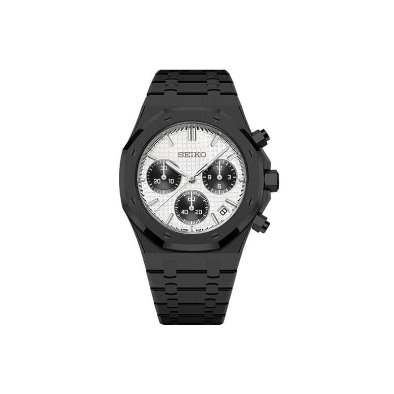 SEIKOAK BLACK CASE WHITE PANDA