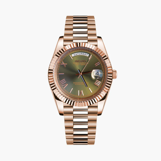 SEIKODATE ROSEGOLD GREEN DIAL