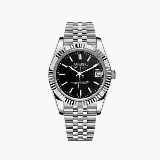 SEIKOJUST BLACK STICK DIAL