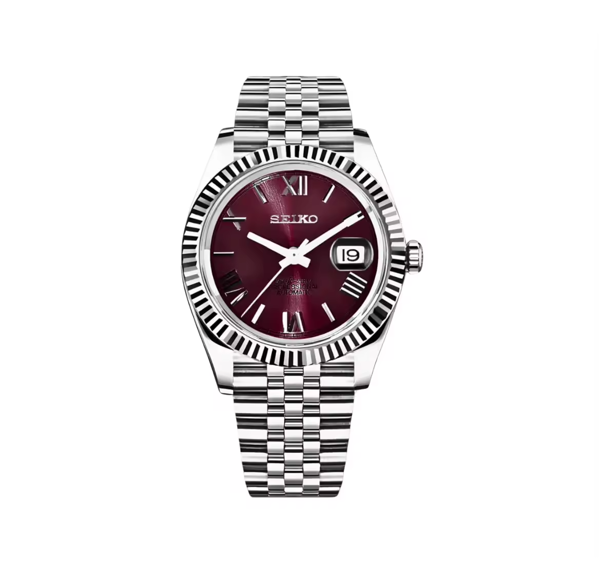 SEIKOJUST BURGUNDY DIAL