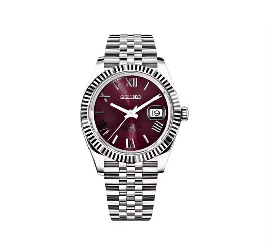 SEIKOJUST BURGUNDY DIAL