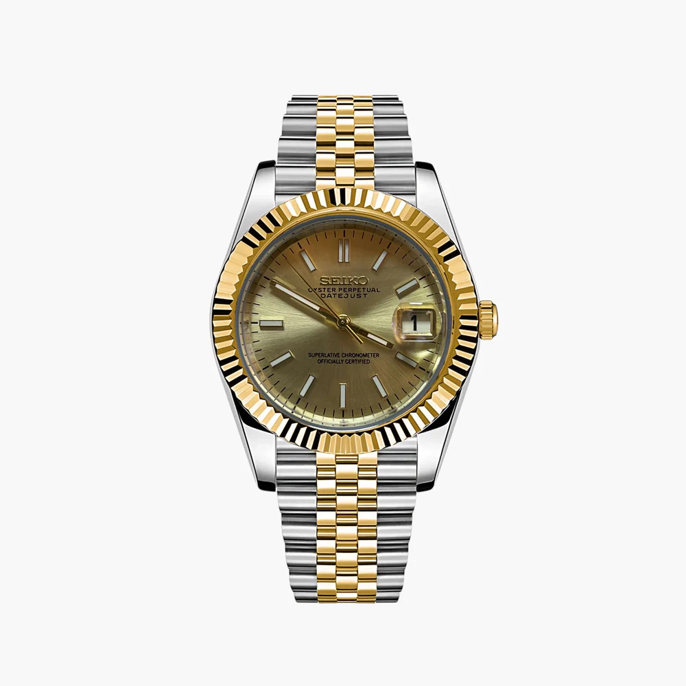 SEIKOJUST TWOTONE GOLD CHAMPAGNE STICK