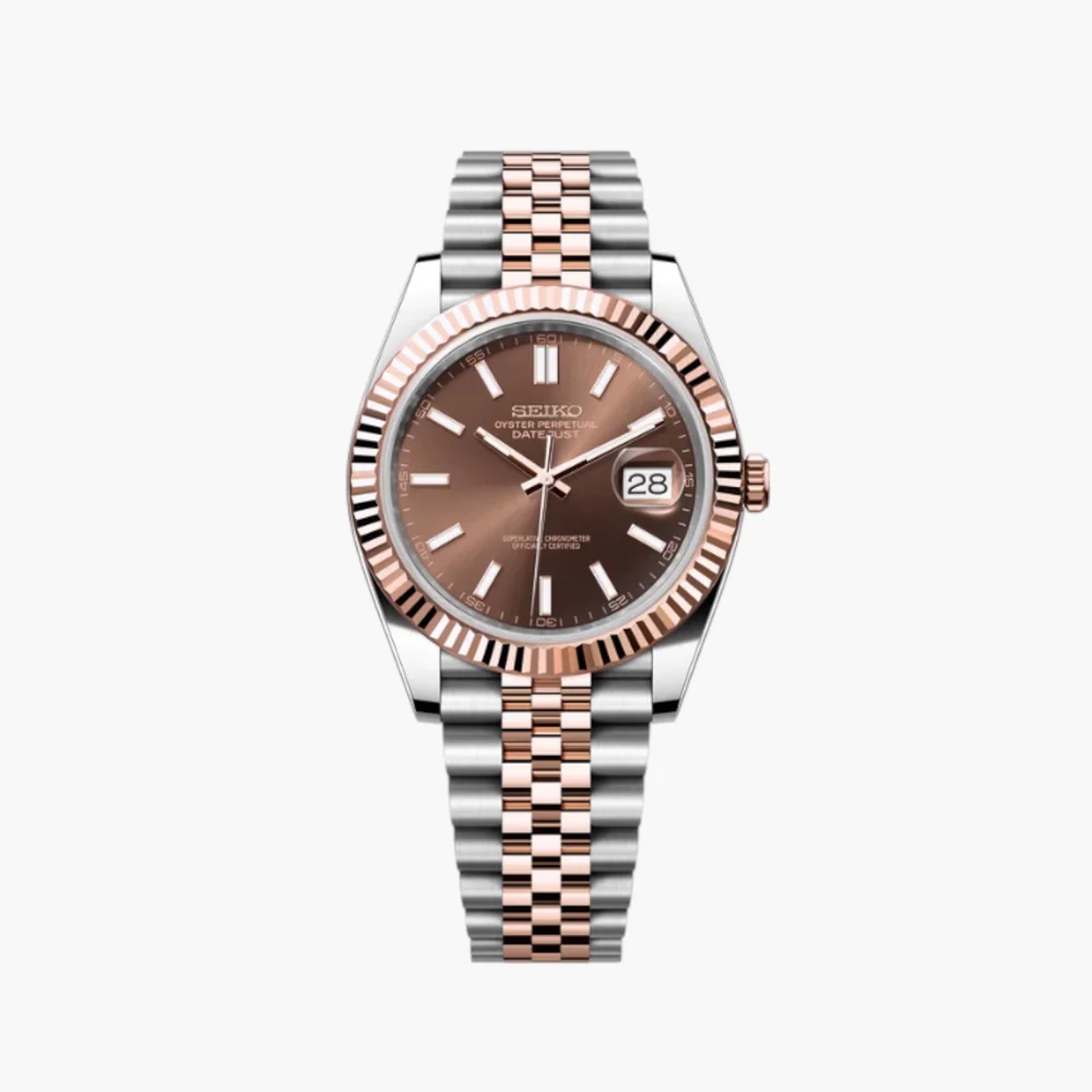 SEIKOJUST TWOTONE ROSEGOLD CHOCOLATE STICK