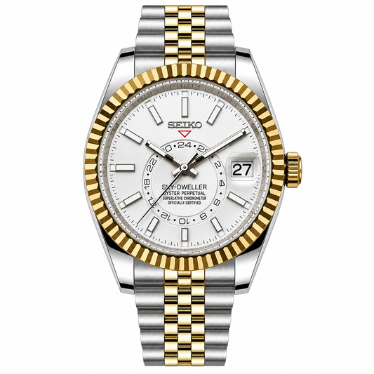SEIKODWELLER TWO-TONE WHITE JUBILEE