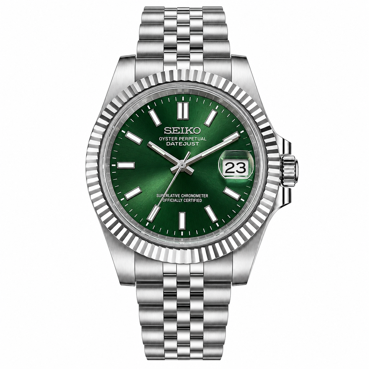 SEIKOJUST GREEN DIAL