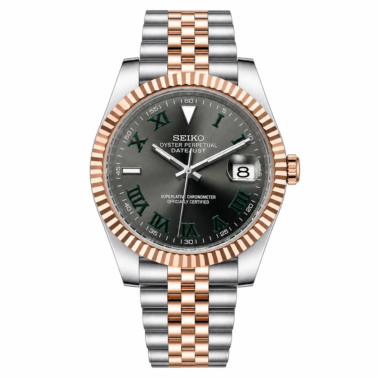 SEIKOJUST TWOTONE ROSEGOLD WIMBLEDON